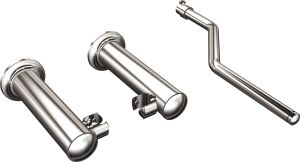 ANDEX Kpl. uchwytów uchylnych z rączką do lustra z oprawą 062/3/CC (Chrom)