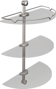 ANDEX Półka potrójna półokrągła 036/CC (Chrom)