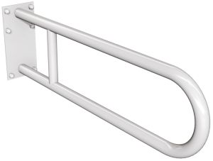 ANDEX Uchwyt półokrągły stały z płytą biały 819/B/