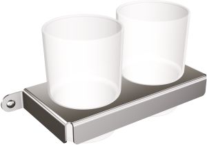 ANDEX Wieszak 2-szklankowy TECHNIC stal nierdzewna polerowana 311/SG (Stal polerowana)