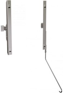 ANDEX Uchwyty do lustra uchylnego bez ramy z rączką 817/SG (Stal polerowana)
