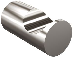 ANDEX Wieszak pojedynczy z rowkiem (dł. 4 cm) NORWEGIAN stal polerowana 469/SG (Stal polerowana)