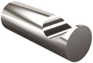 ANDEX Wieszak pojedynczy z rowkiem (dł. 6 cm) NORWEGIAN stal polerowana 468/SG (Stal polerowana)