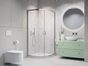 BRILIS Alienta A/E kabina prysznicowa półokrągła 80x80 cm